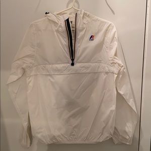 White rain jacket